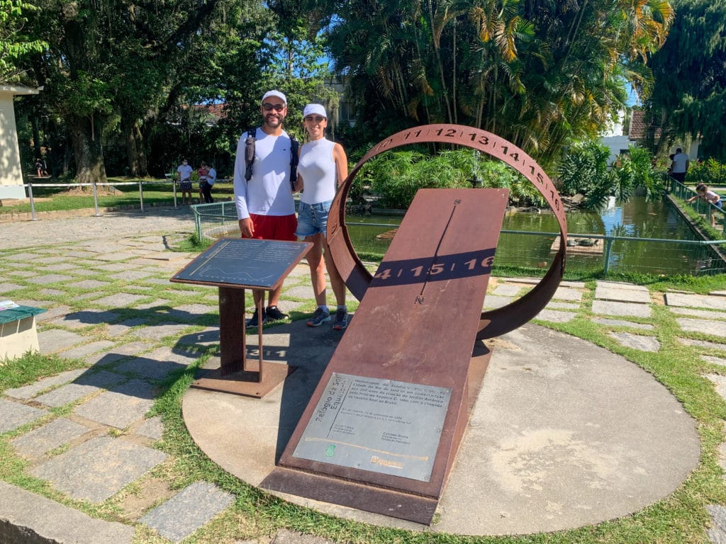 Relógio de sol Jardim Botânico no Rio de Janeiro