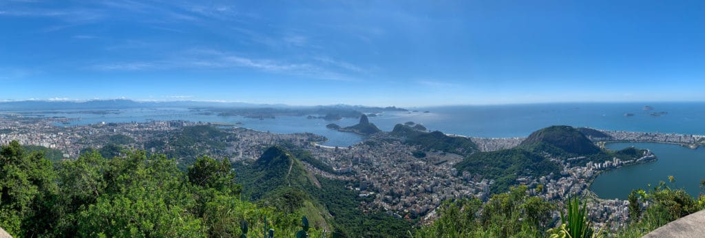 Vista panoramica do corcovado no Rio de Janeiro