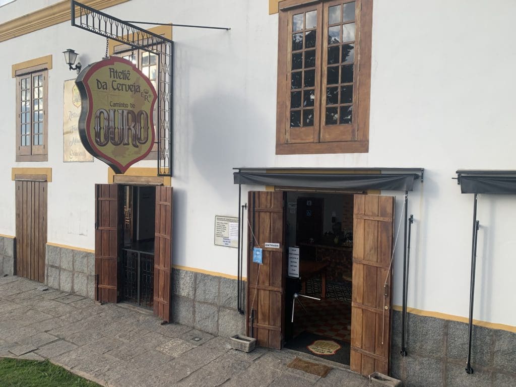 Ateliê da cerveja caminho do Ouro entrada em Cunha