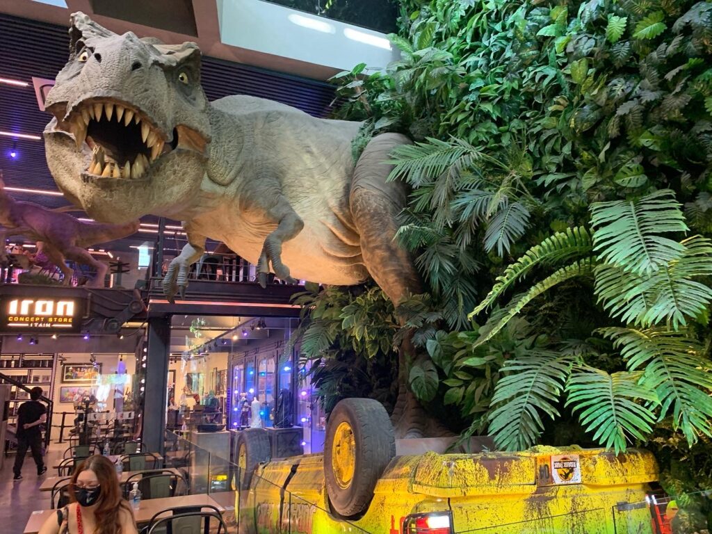 decoração Jurassic Park Burguer Restaurant
