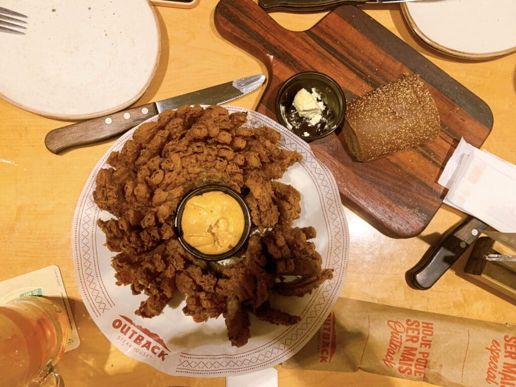 Outback Steakhouse cebola frita