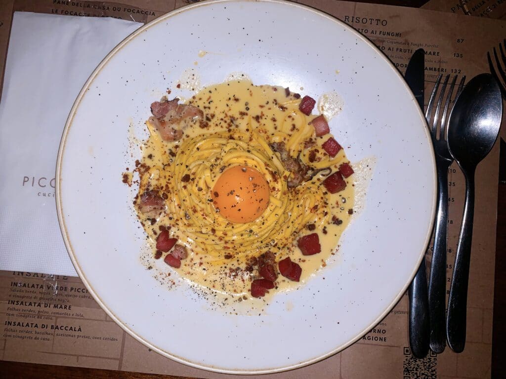 Piccini cucina Spaghetti a Carbonara